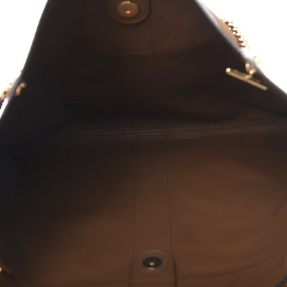 Gucci Suede Patent Large Rajah Chain Tote Nocciola Black 5 of 12