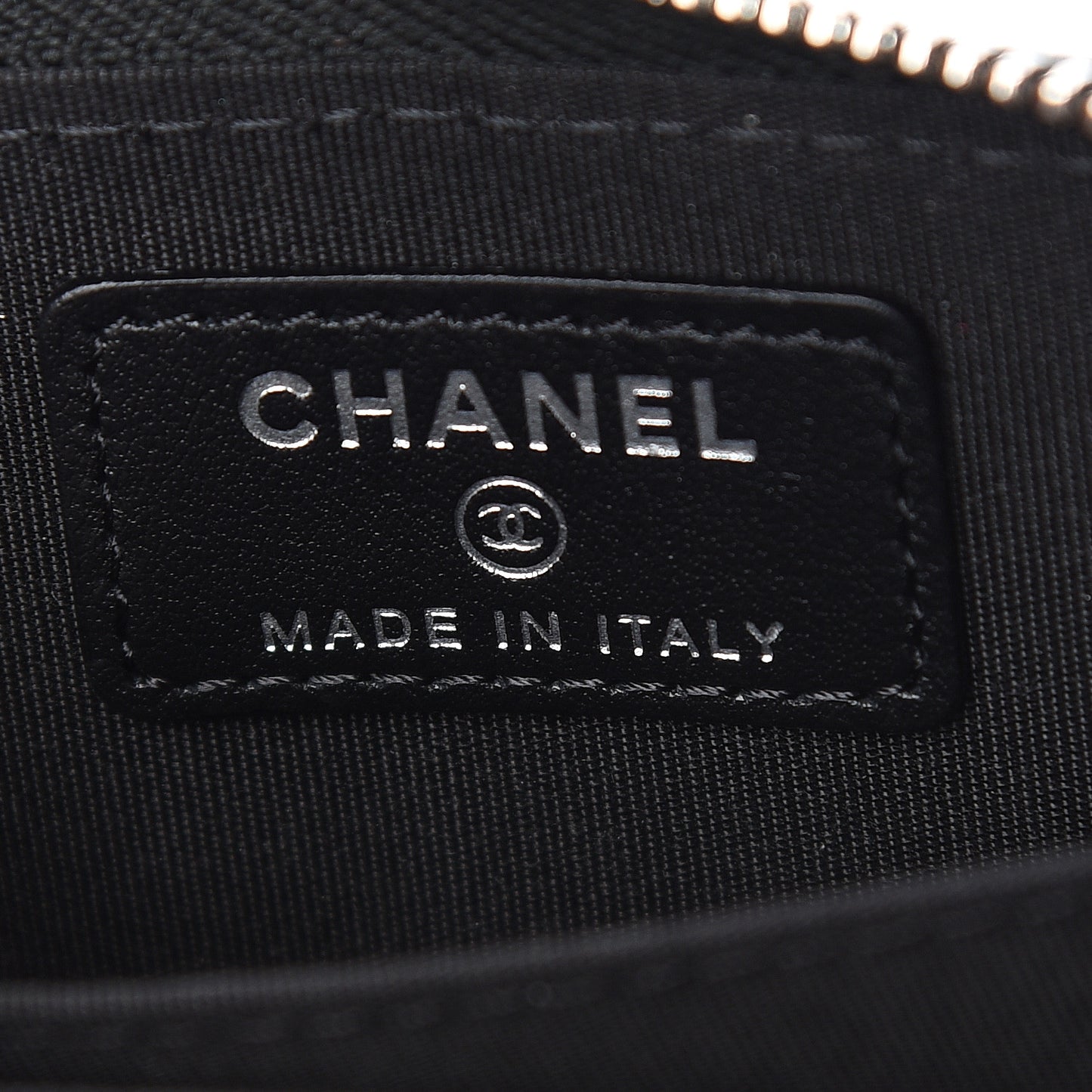 Caviar Quilted Incognito Zip Coin Purse Black