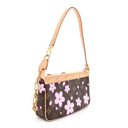 Louis Vuitton LV X TM Monogram Cherry Blossom Pochette Accessories Sakura Brown 3 of 9