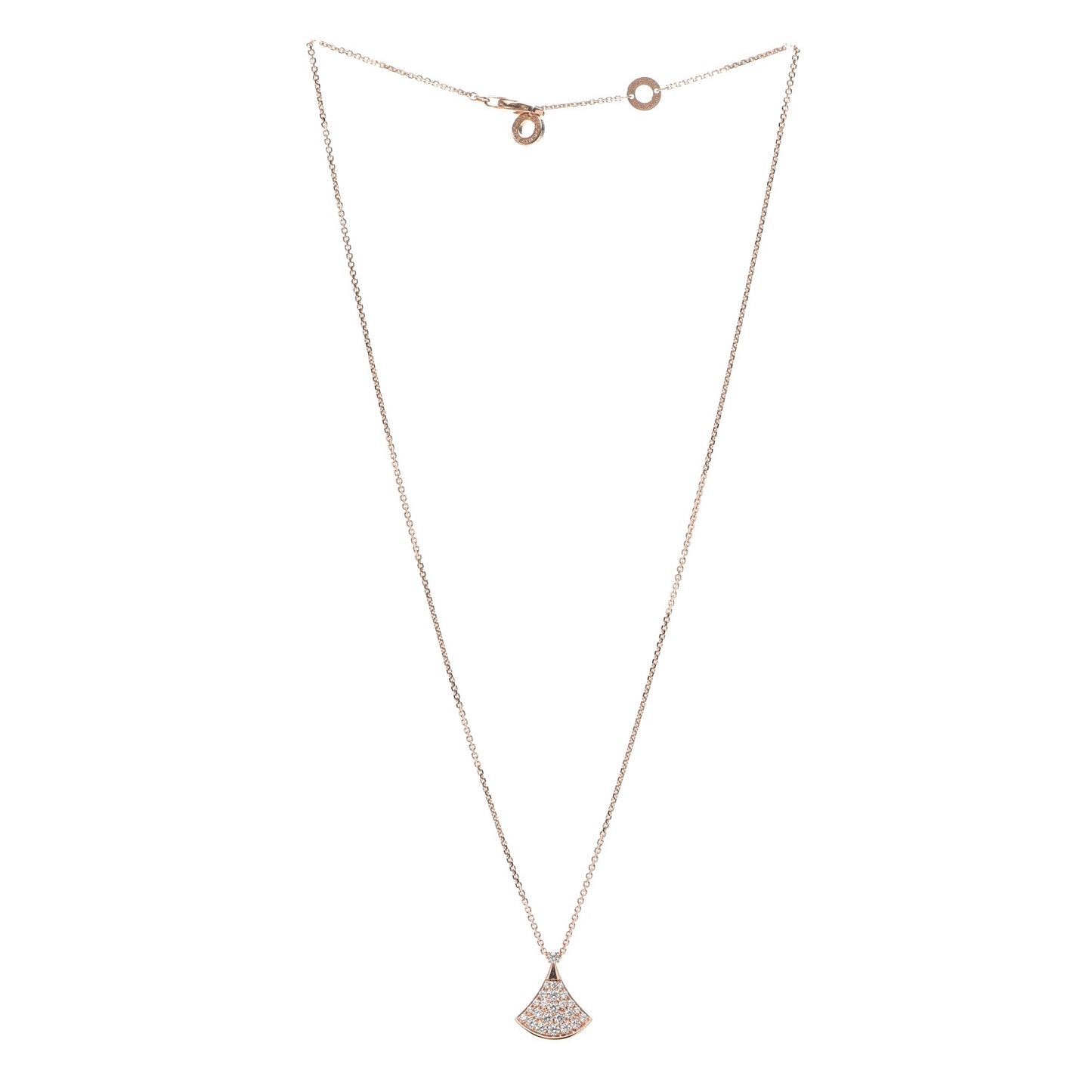 18K Rose Gold Diamond Divas' Dream Pave Pendant Necklace