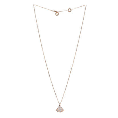 Bulgari 18K Rose Gold Diamond Divas' Dream Pave Pendant Necklace 3 of 6