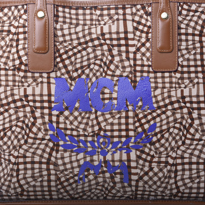 MCM Visetos Medium Liz Reversible Shopper Tote Cognac 17 of 17
