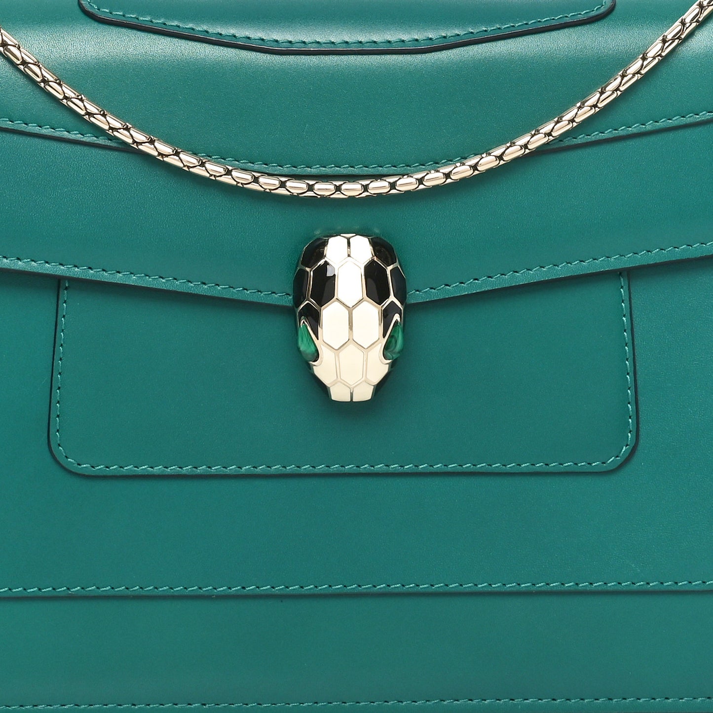 Calfskin Serpenti Forever Shoulder Bag Emerald Green