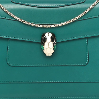 Bulgari Calfskin Serpenti Forever Shoulder Bag Emerald Green 7 of 9