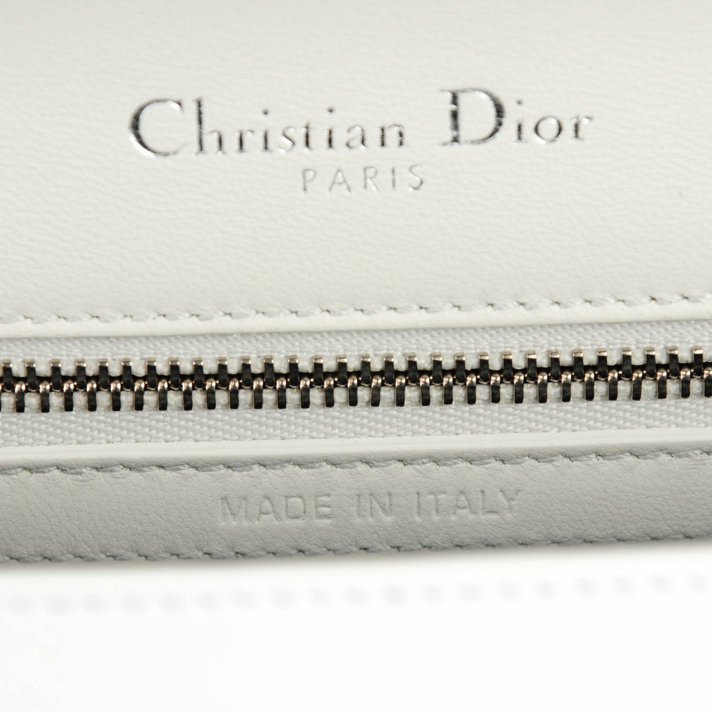 Patent Micro-Cannage Small Diorama Flap Bag White