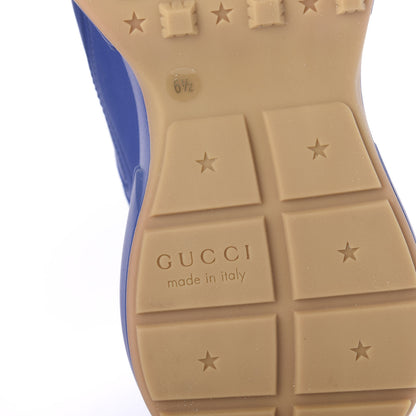 Gucci X MLB Calfskin NY Yankees Mens Rhyton Sneakers 6.5 Electric Blue 6 of 9