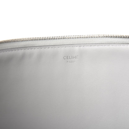 Celine Lambskin Quilted Zip Pouch Grey 5 of 7