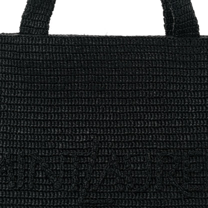 Saint Laurent Raffia Logo Tote Black 7 of 10