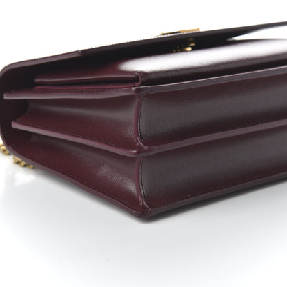 Saint Laurent Calfskin Medium Monogram Sunset Bordeaux 6 of 9