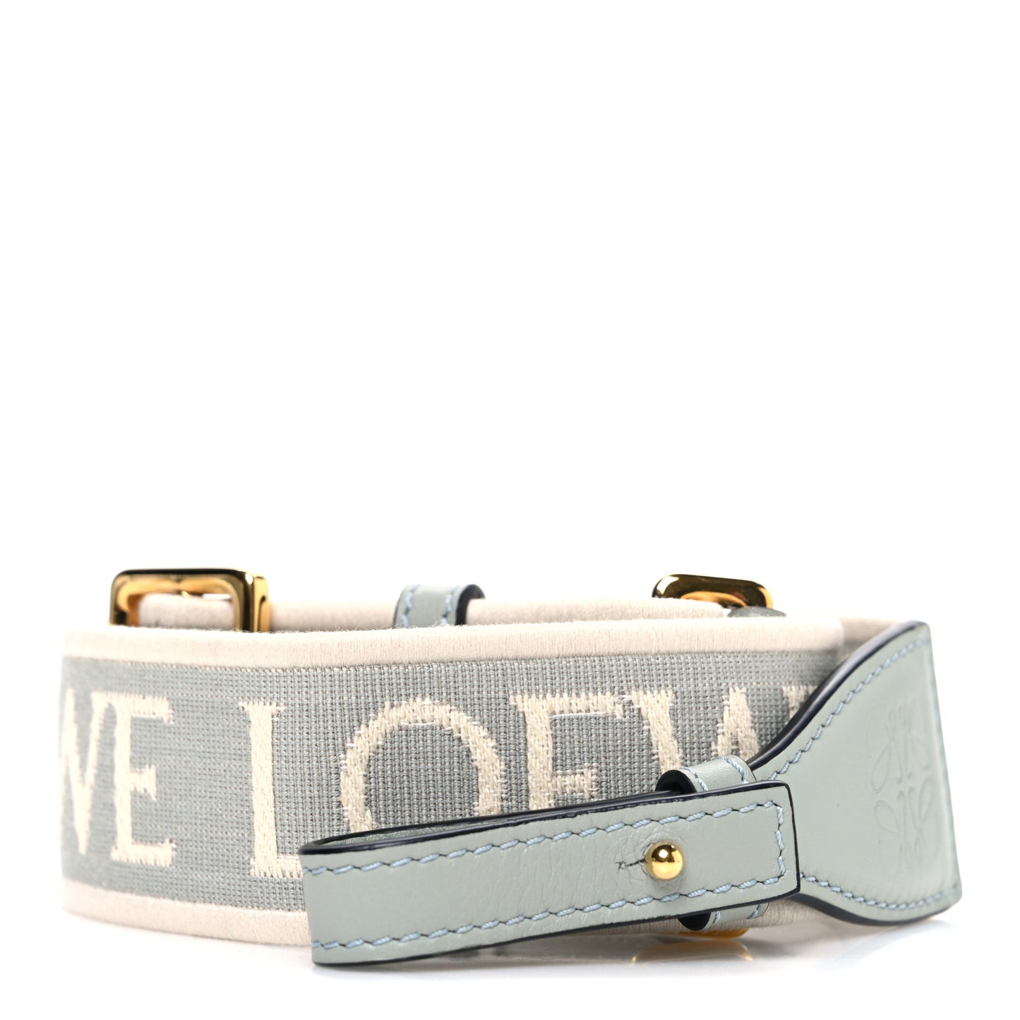 Calfskin Jacquard Anagram Strap Ash Grey