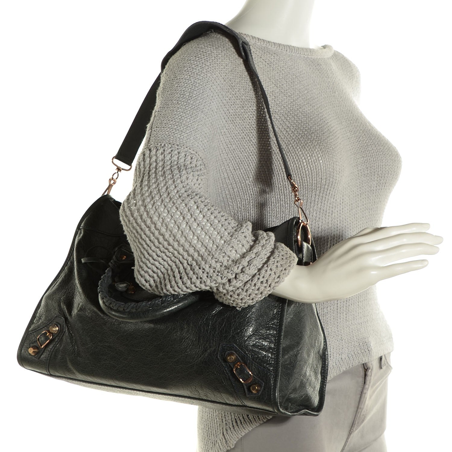Balenciaga Agneau Giant 12 Rose Gold Hardware City Anthracite 2 of 15