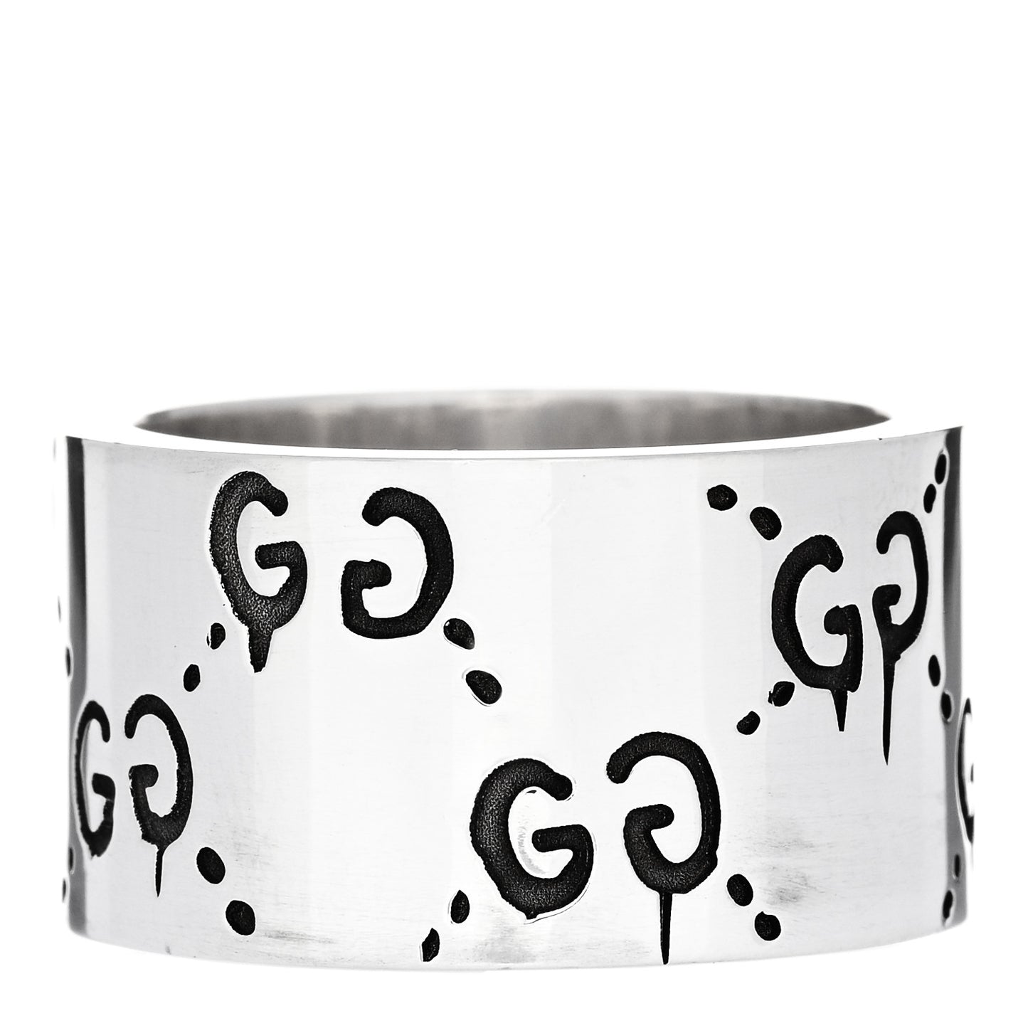 Sterling Silver GucciGhost Hamlet Skull Band Ring 54 7