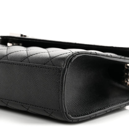 Saint Laurent Grain De Poudre Textured Mixed Matelasse Triquilt Medium Monogram Satchel Black 10 of 10