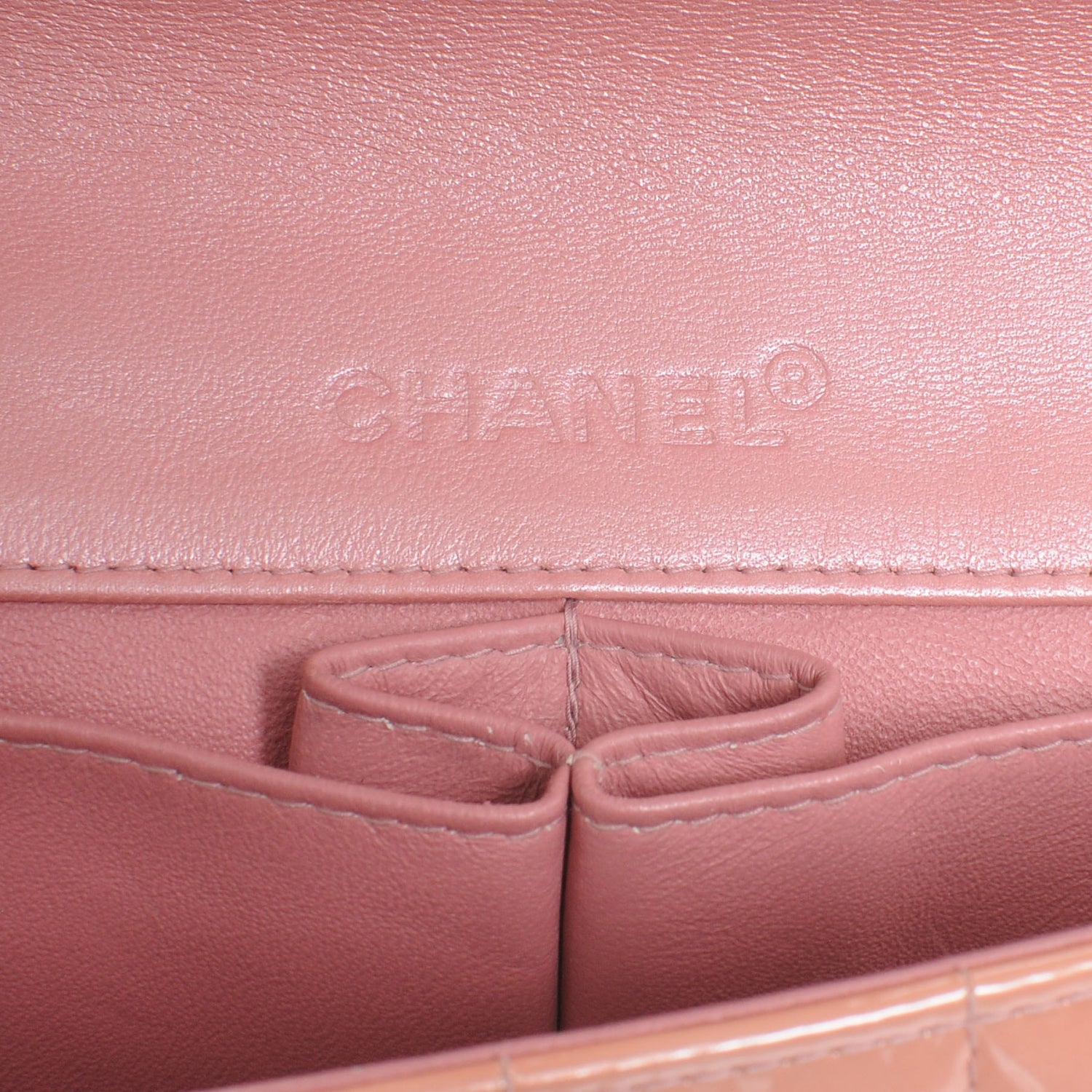 Chanel Patent East West Chocolate Bar Flap Coral 5 of 7