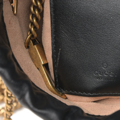 Gucci Calfskin Matelasse Mini GG Marmont 2.0 Bucket Bag Black 11 of 12