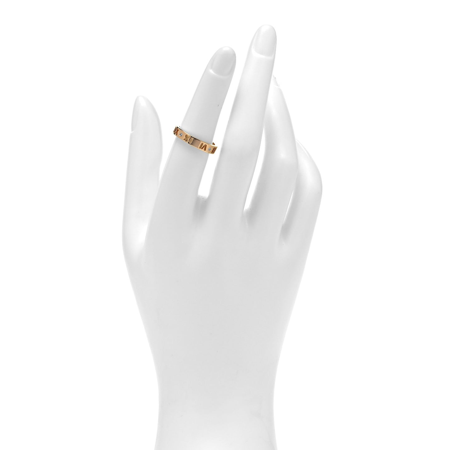18K Rose Gold Diamond Atlas Pierced Ring 51 5.75