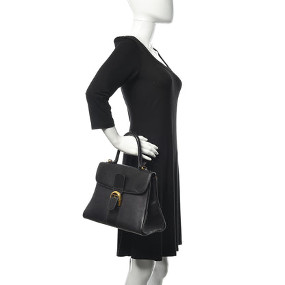 Delvaux Grained Calfskin MM Brillant Satchel Black 2 of 15