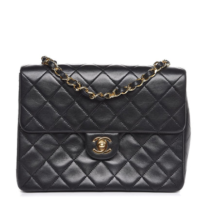 Chanel Lambskin Quilted Mini Square Flap Bag Black 1 of 9