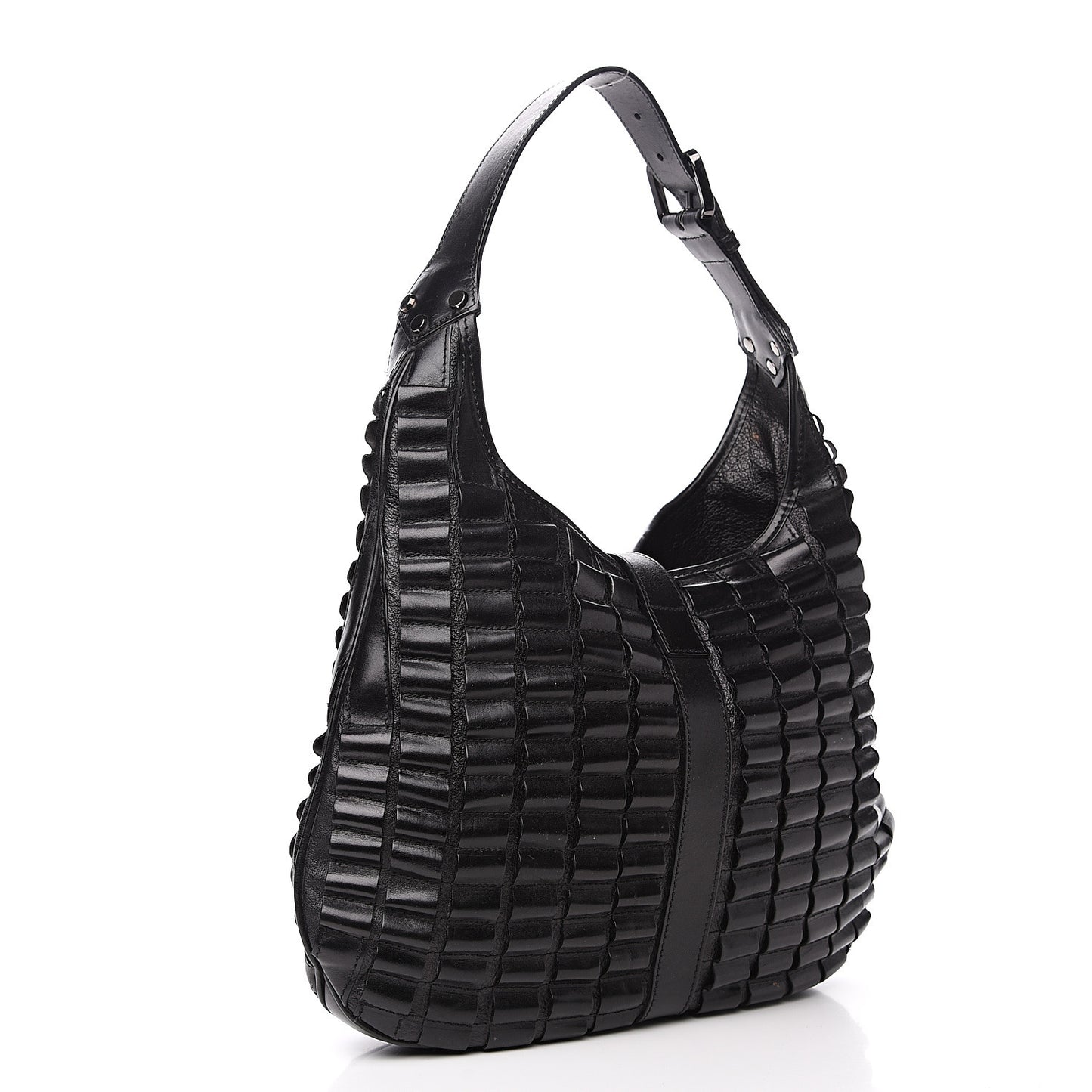 Calfskin Hobo Black