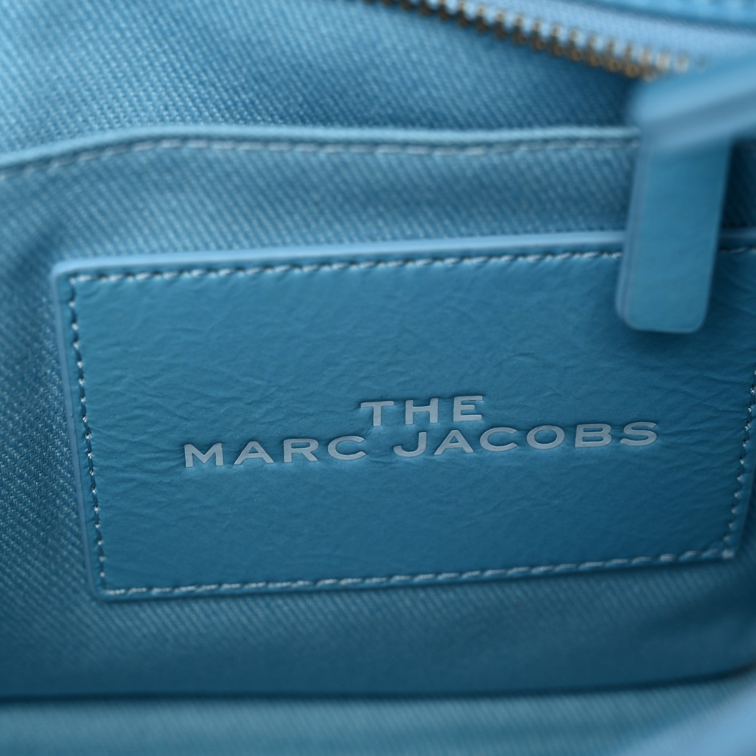 Marc Jacobs Shiny Crinkled Calfskin The Tote Bag Air Blue 5 of 9