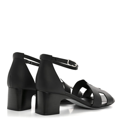 Hermes Calfskin Encens 50 Sandals 38 Black 5 of 11
