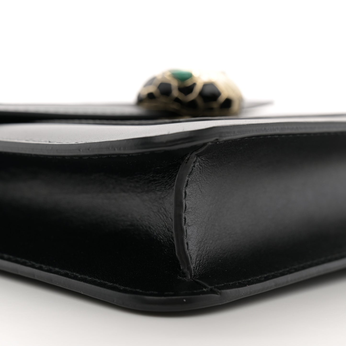 Calfskin Small Serpenti Forever Snake Strap Crossbody Bag Black