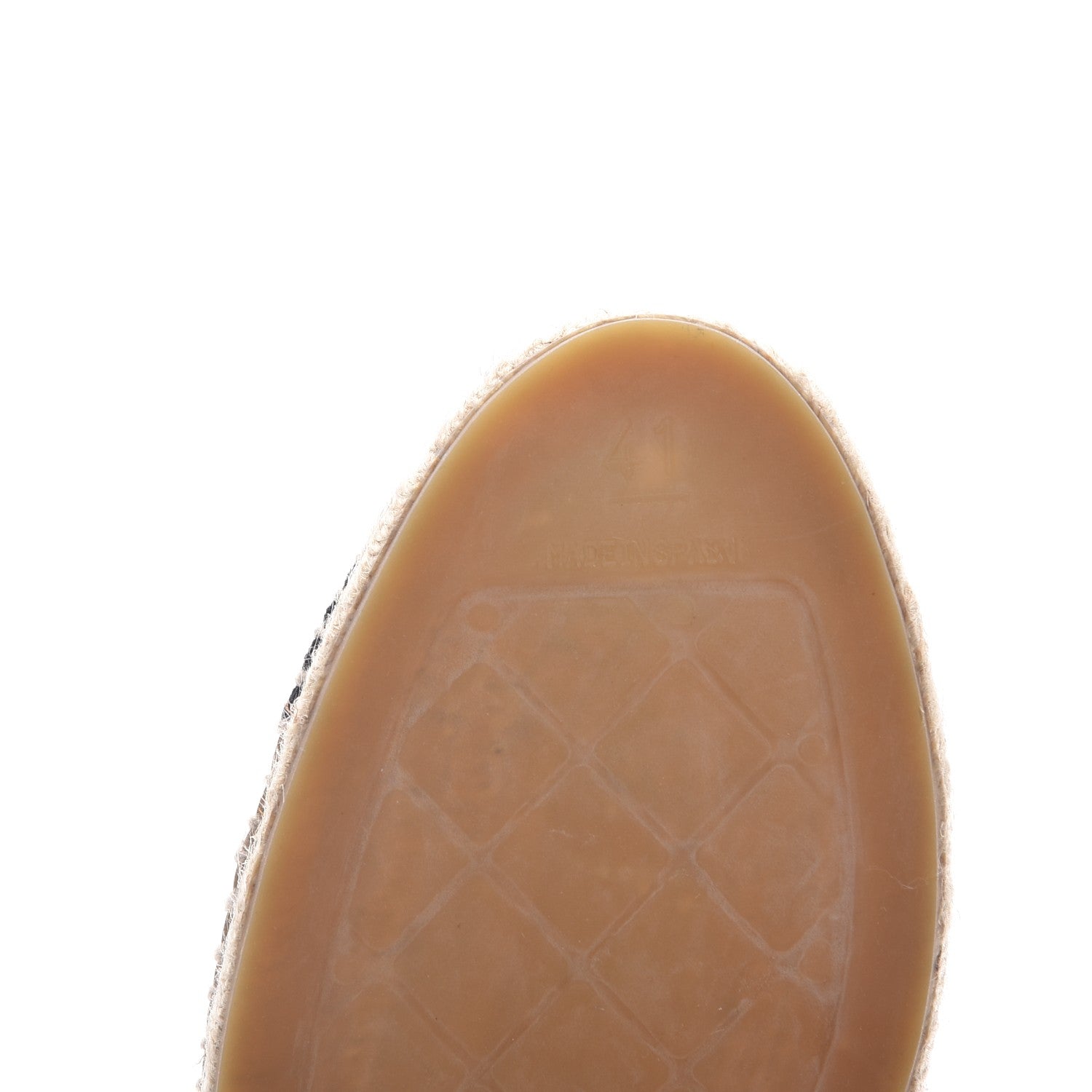 Chanel Lambskin Canvas Cap Toe CC Espadrilles 41 Beige Black 9 of 10