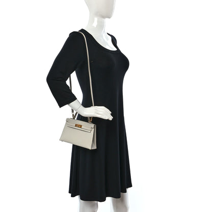 Hermes Chevre Mysore Mini Kelly Sellier 20 Mushroom 2 of 10