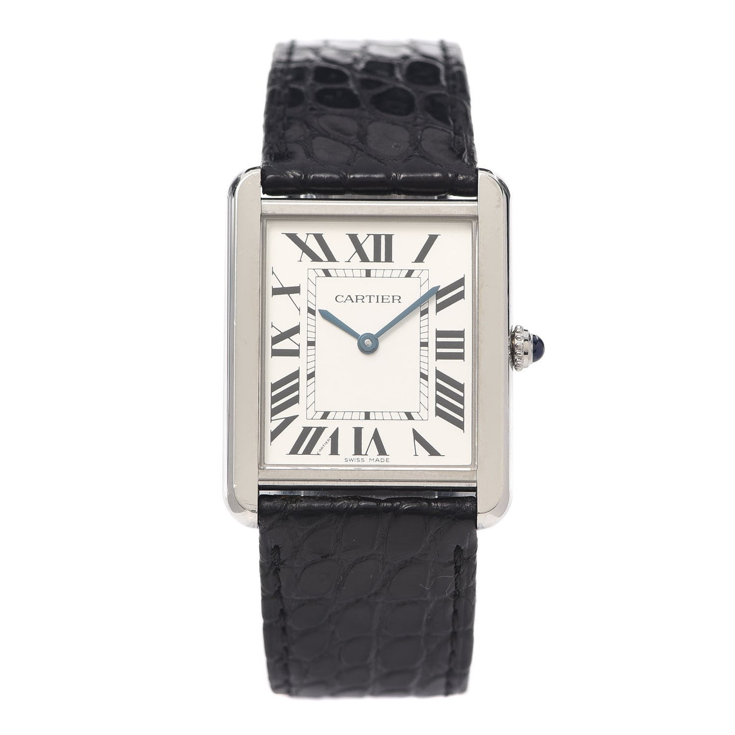 Stainless Steel Alligator 27mm Tank Solo Quartz Watch