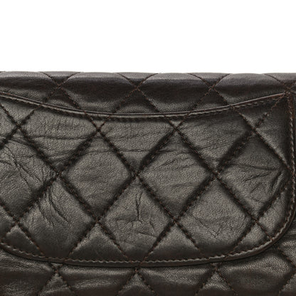 Chanel Lambskin Quilted Large Flap Wallet Dark Brown 28 of 30