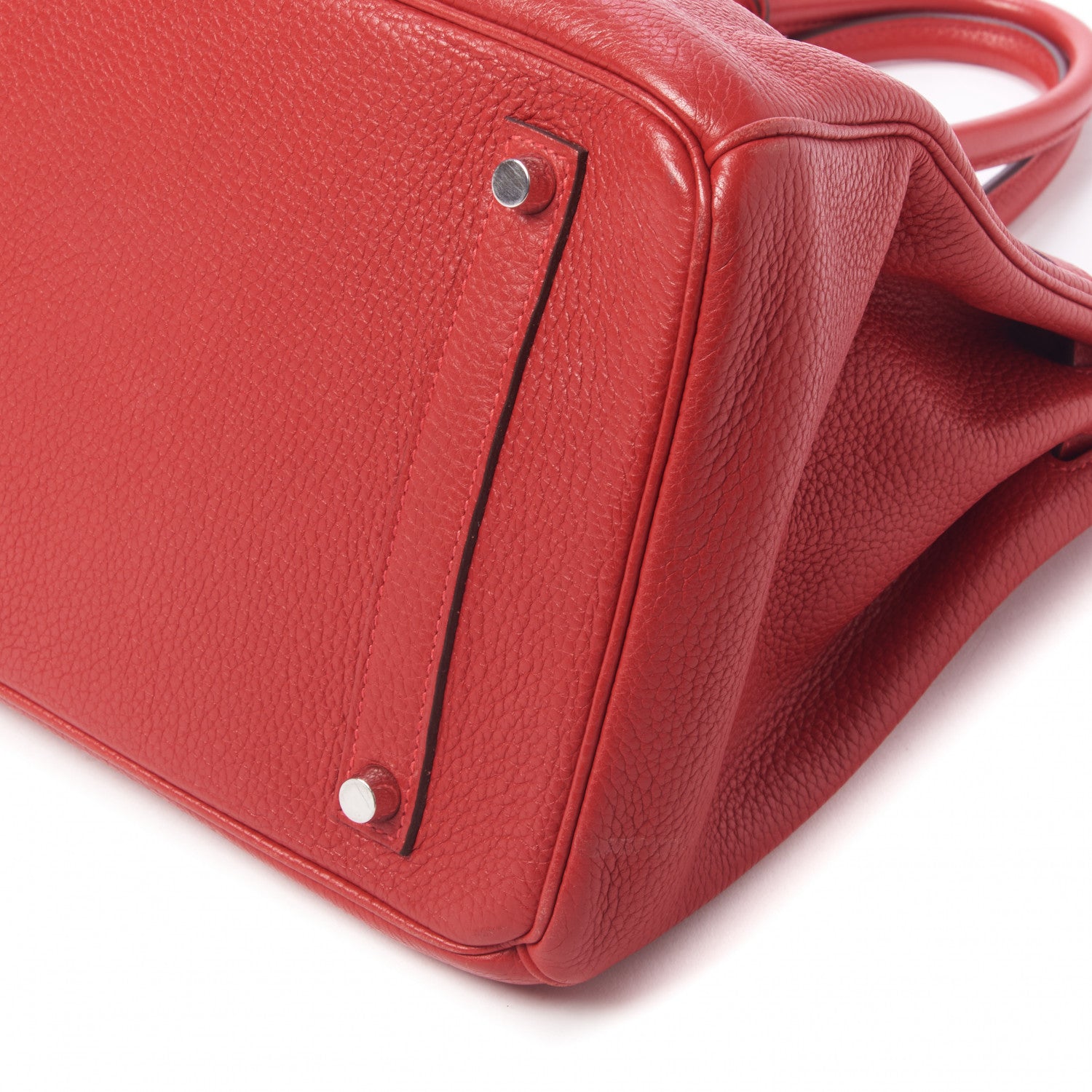 Hermes Taurillon Clemence Birkin 30 Rouge Casaque 11 of 30