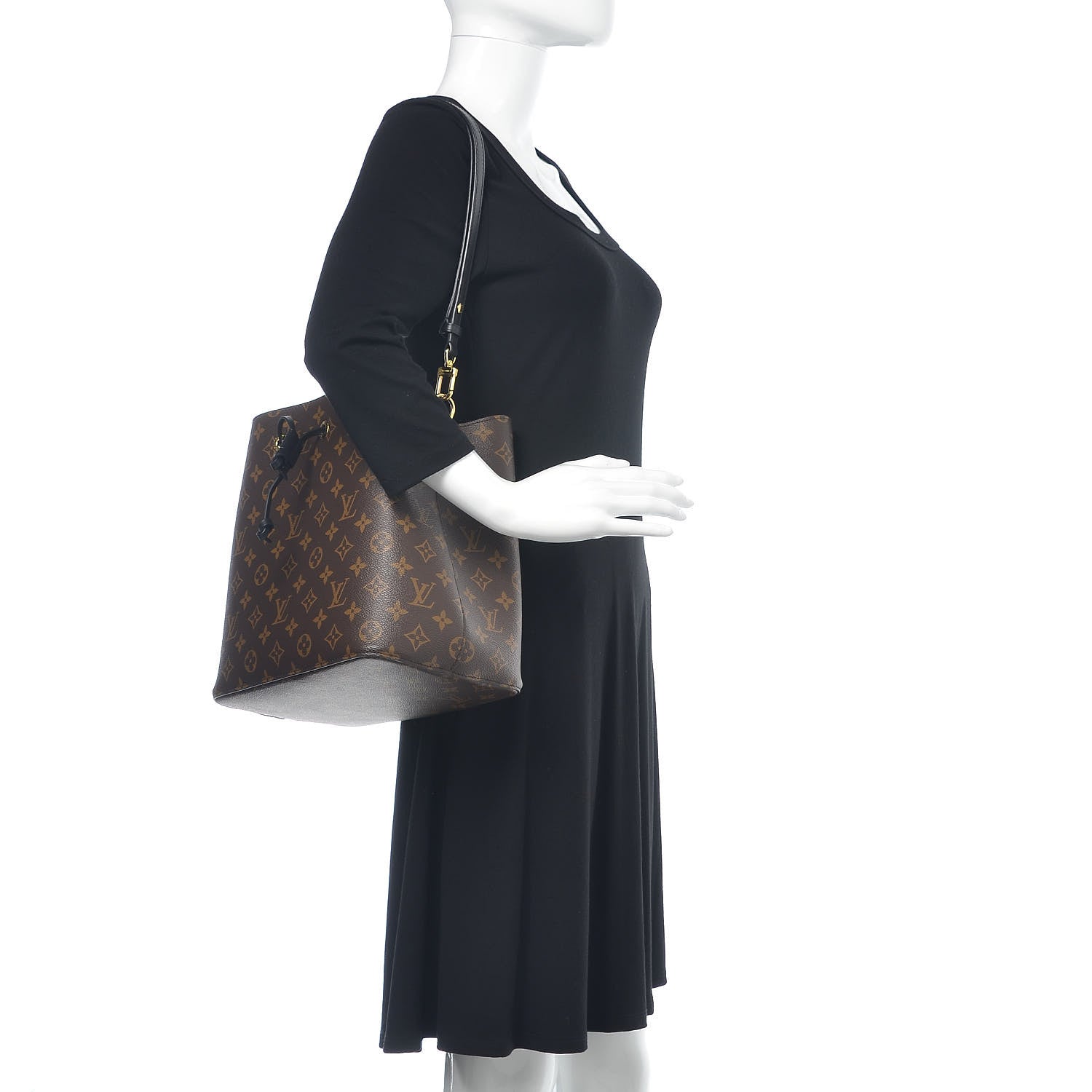 Louis Vuitton Monogram Neonoe MM Black 2 of 10