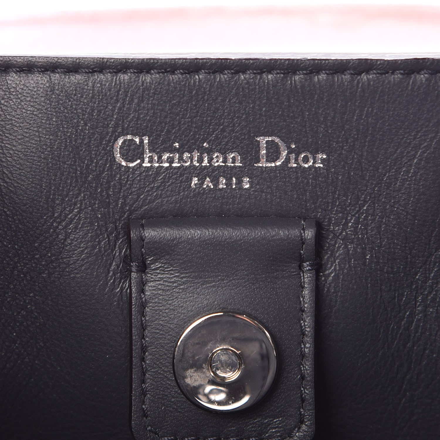 Christian Dior Metallic Bullcalf Mini Diorissimo Tote Pink 7 of 7