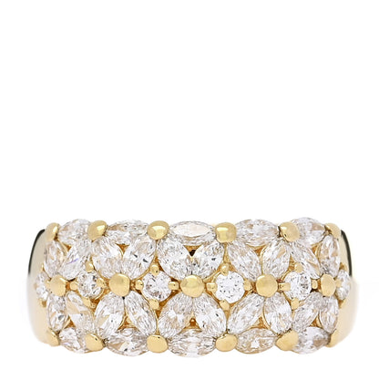 Parker & West by FASHIONPHILE 18K Yellow Gold Diamond 1.53ctw Band Ring 53 6.5 1 of 9