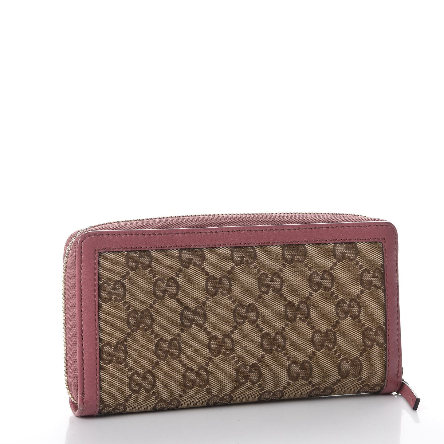 Monogram Margaux Calfskin Sukey Zip Around Wallet Beige Ebony Vintage Rose