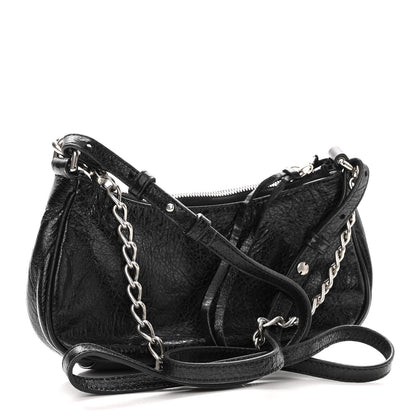Balenciaga Agneau Arena Le Cagole Mini Purse With Chain Black 3 of 9