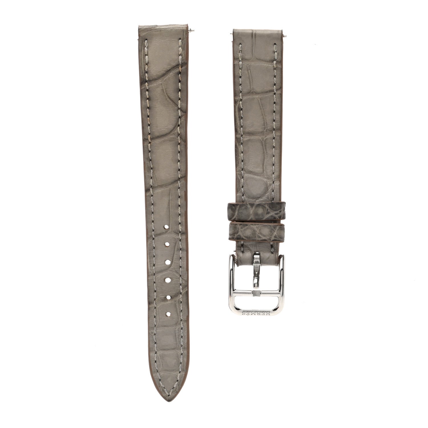 HERMES Matte Alligator Heure H Hour Watch Strap 80 by FASHIONPHILE