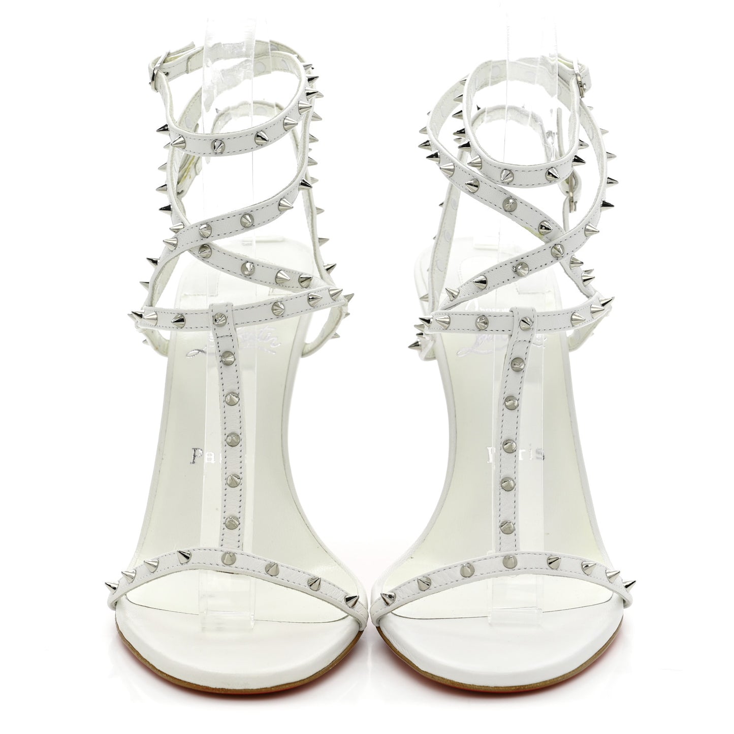 Nappa Bombina Spikes 100 Sandals 37.5 White