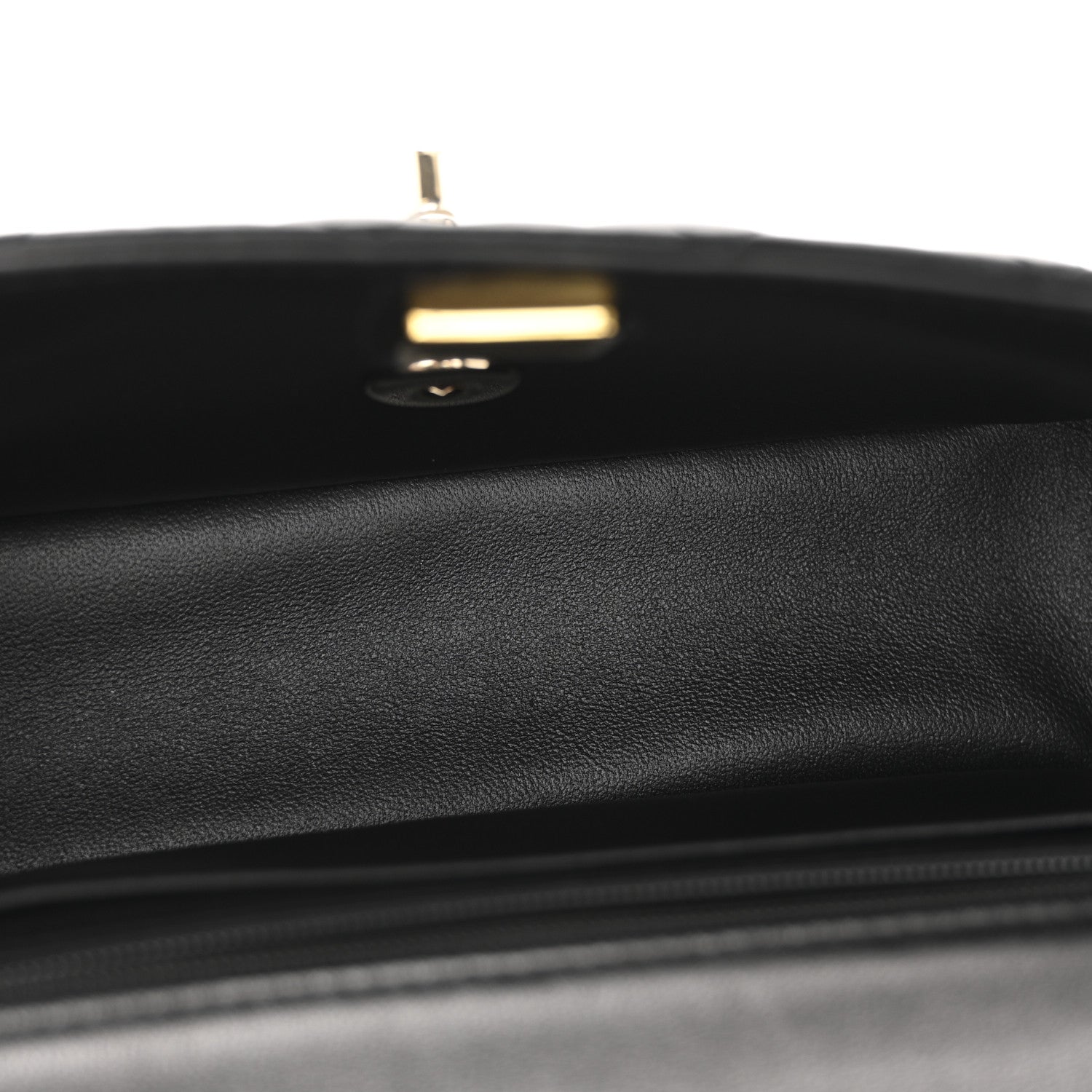 Chanel Lambskin Quilted Mini Top Handle Rectangular Flap Black 5 of 12