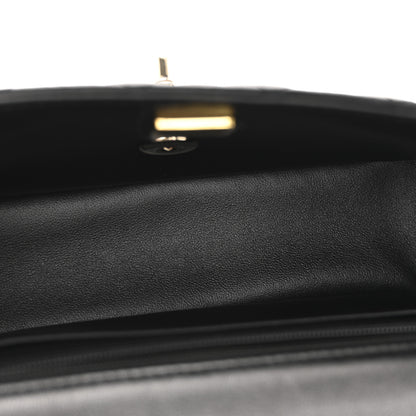 Chanel Lambskin Quilted Mini Top Handle Rectangular Flap Black 5 of 12