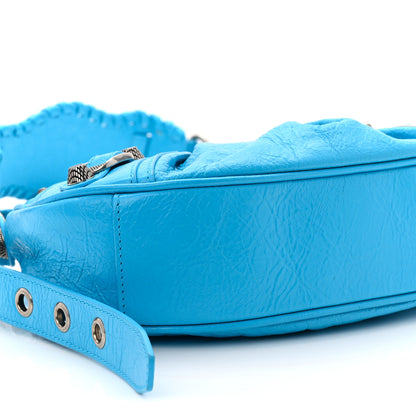Balenciaga Agneau Arena Le Cagole Shoulder Bag XS Cyan 10 of 11