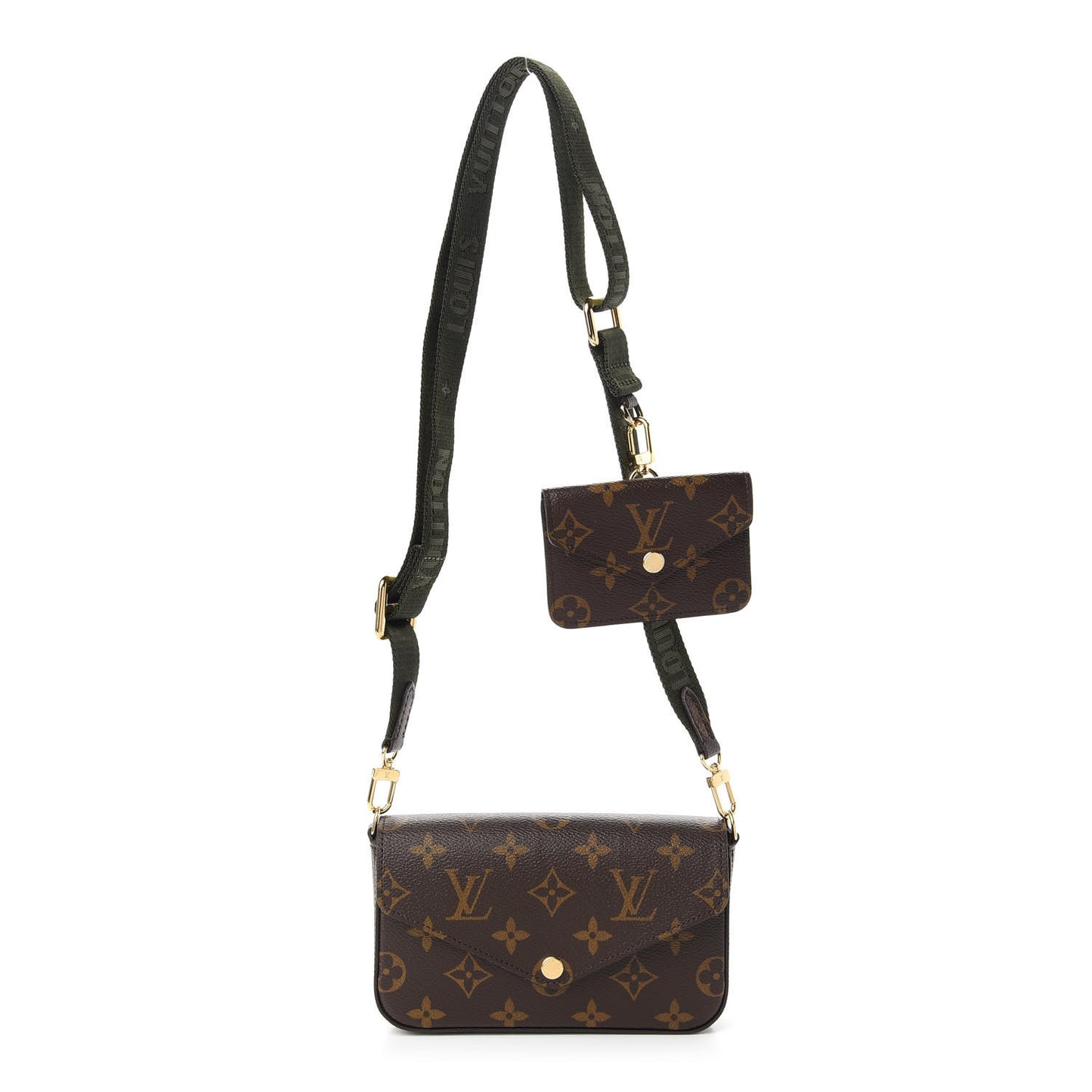 Monogram Felicie Strap & Go Kaki