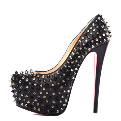 Christian Louboutin Nappa Daffodile Spikes 160 Pumps 37 Black 1 of 9