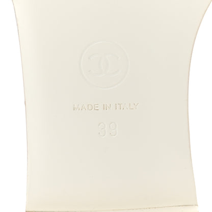 Chanel Crochet CC Mules Sandals 39 White 7 of 10