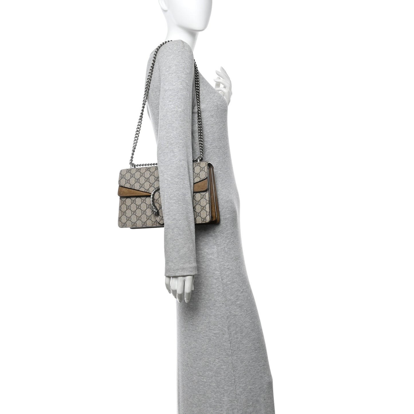 GG Supreme Monogram Small Dionysus Shoulder Bag Taupe
