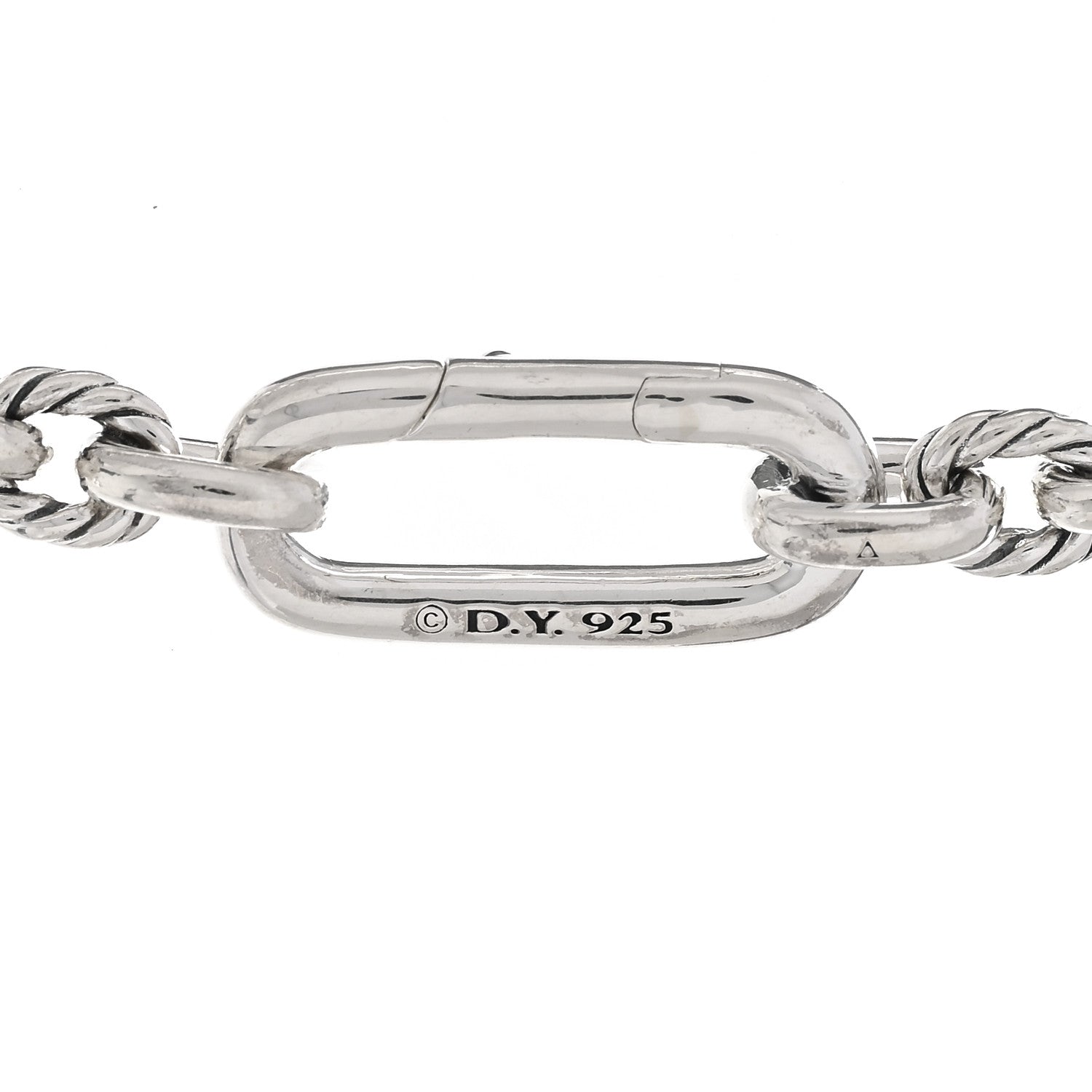 David Yurman Sterling Silver Diamond Small Lexington Chain Necklace 4 of 4