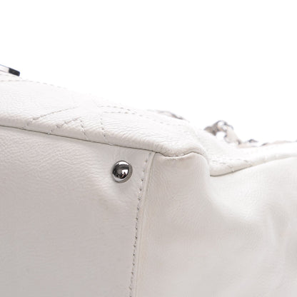 Chanel Calfskin Large Diamond Stitch Tote White 10 of 10