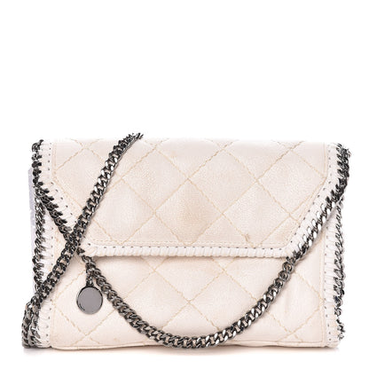 Stella McCartney Shaggy Deer Quilted Mini Falabella Fold Over Tote Chalk 1 of 17