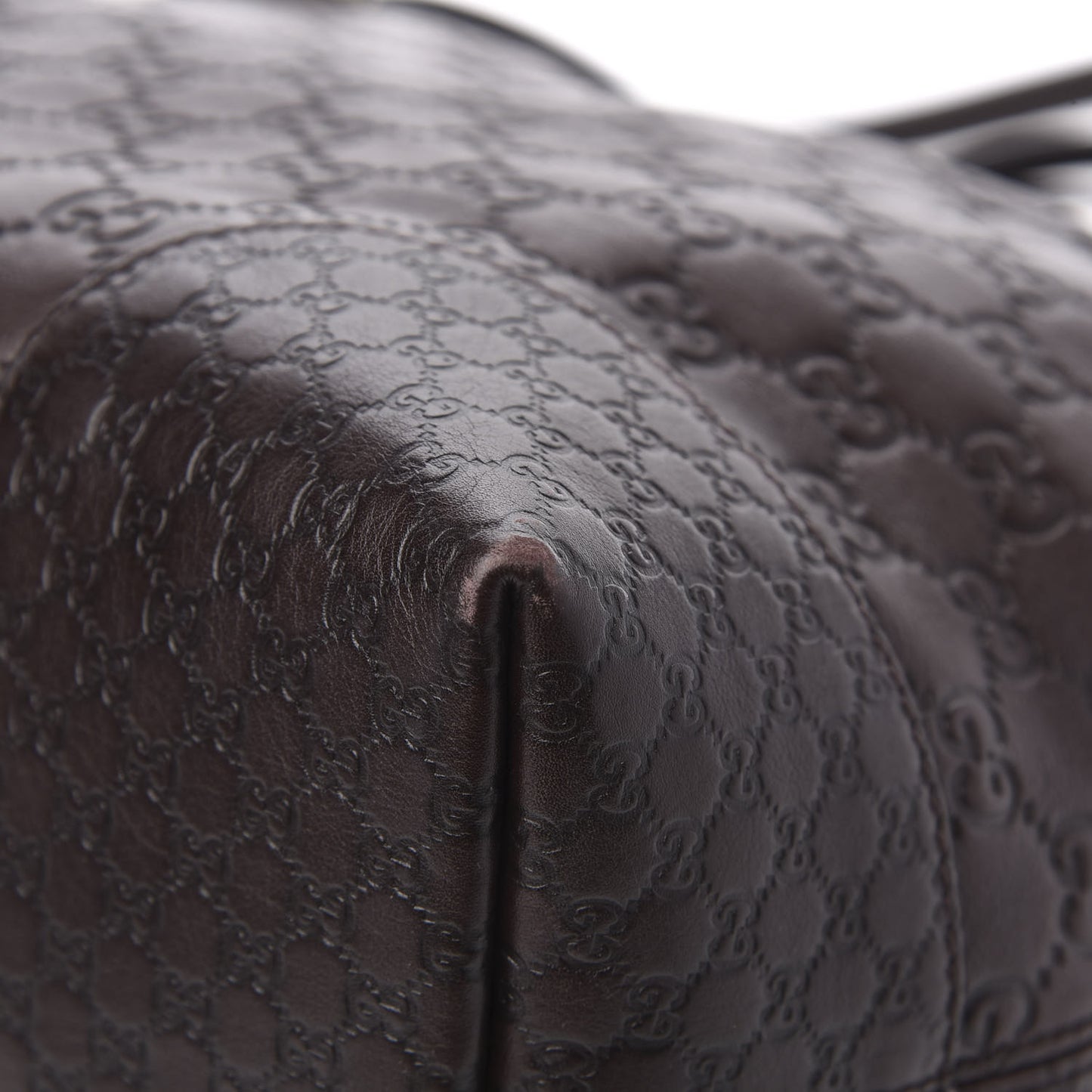 Guccissima Medium Bree Foldover Tote Chocolate