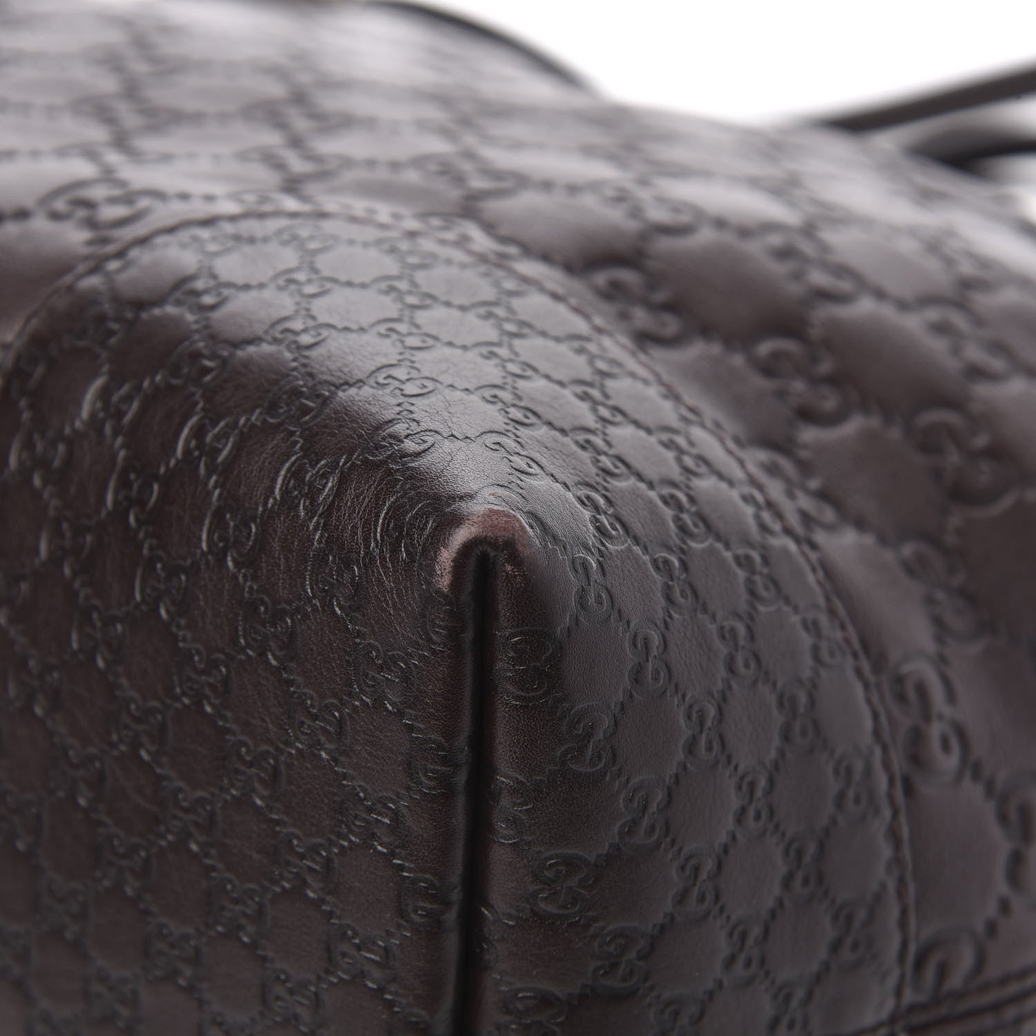 Gucci Guccissima Medium Bree Foldover Tote Chocolate 9 of 12